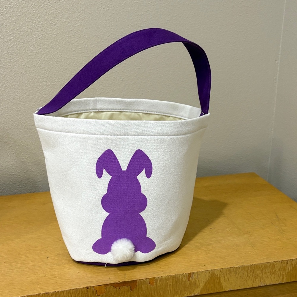 NWOT White and Purple Bunny Tote
